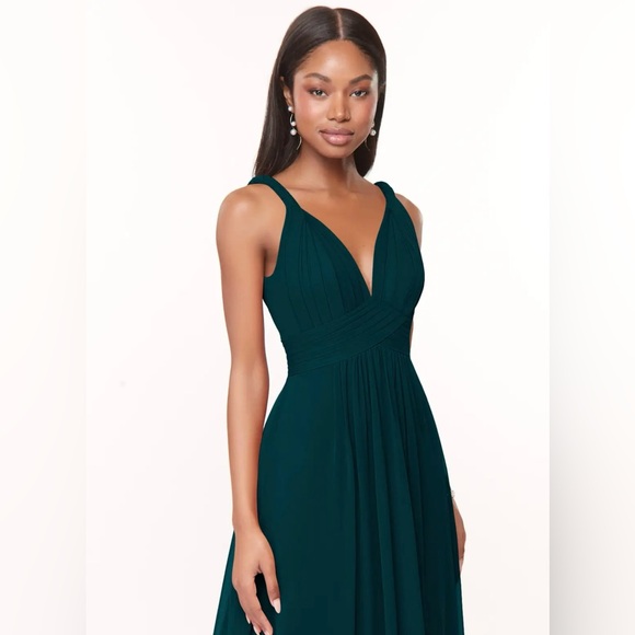 Azazie Women’s Bridemaids Dress, Pine Color, Size 4 Small, Bridesmaid Formal - Picture 15 of 16